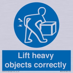 Lift heavy objects correctly